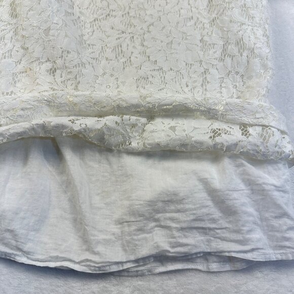 Eye Of The Neddle Womens Off Shoulder Dress Ivory Sz M/L Feminine Whismsical - Picture 13 of 16